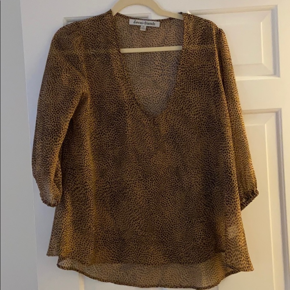 Sheer leopard top size medium